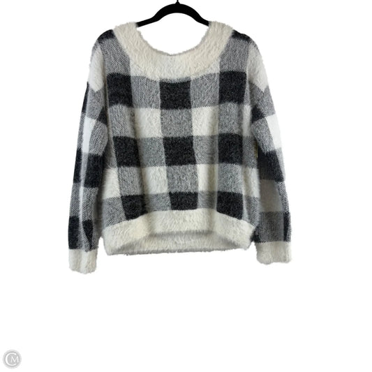 Sweater By Express In Grey & White, Size: S
