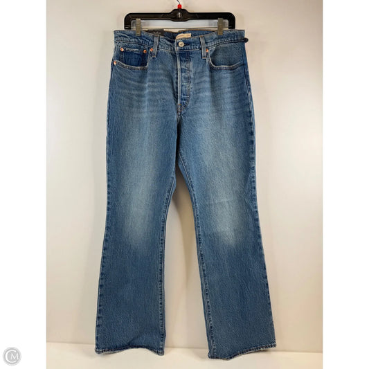 Jeans Boot Cut By Levis In Blue Denim, Size: 12