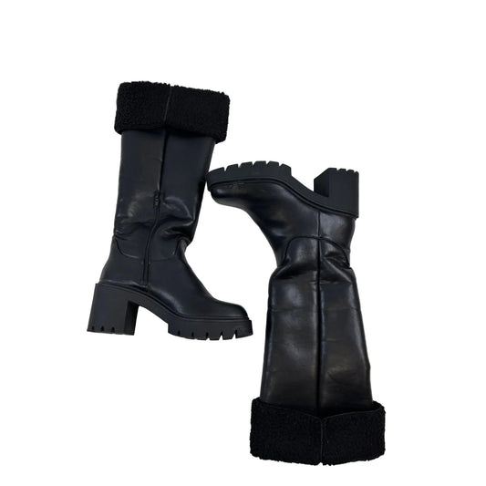Boots Knee Heels By Steve Madden In Black, Size: 9
