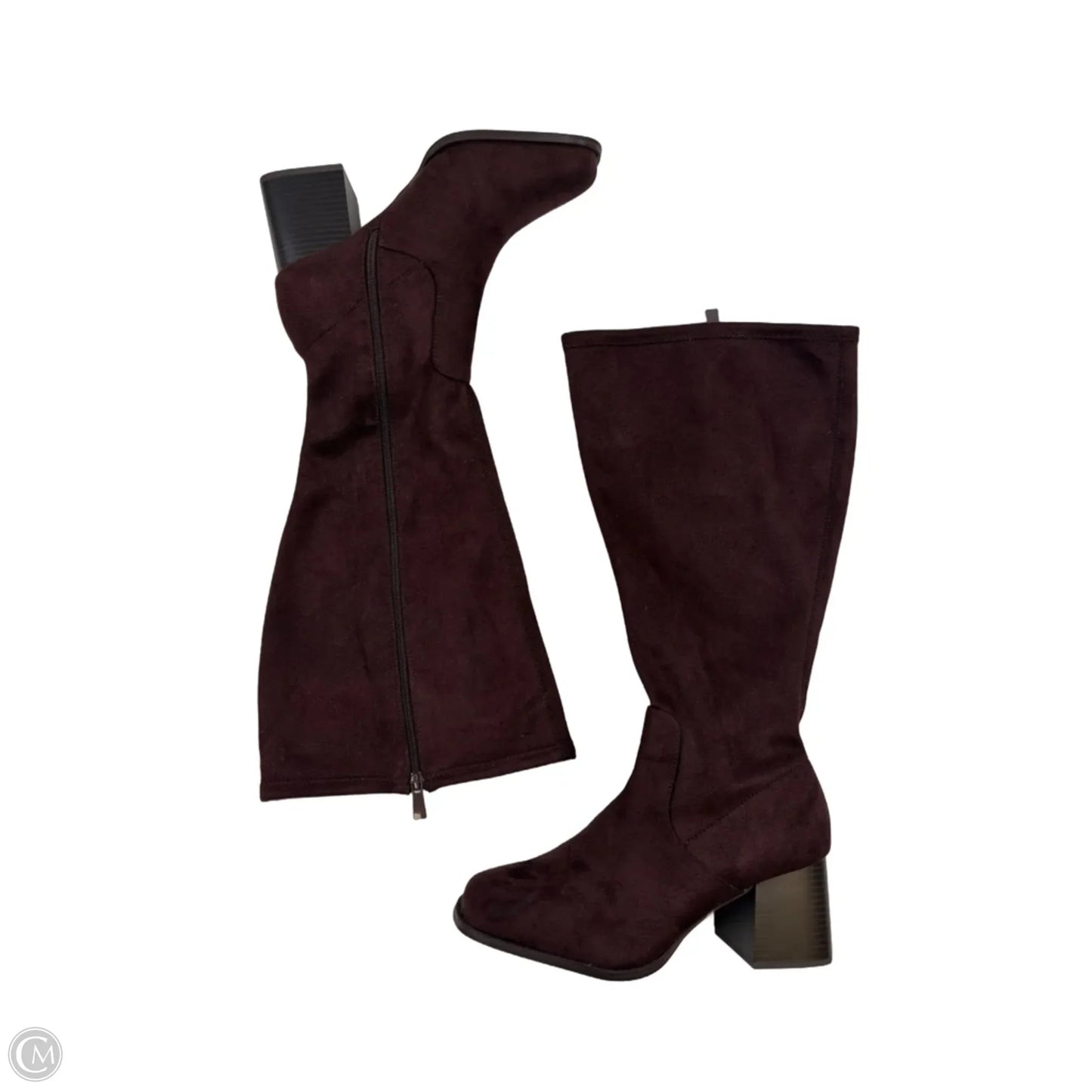Boots Knee Heels By Torrid In Brown, Size: 9