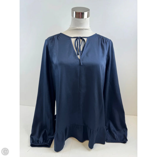 Top Long Sleeve By Loft In Navy, Size: L