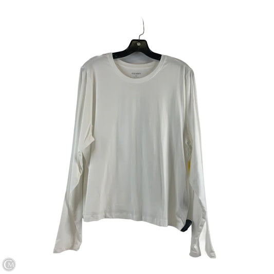 Top Long Sleeve By Old Navy In White, Size: Xxl