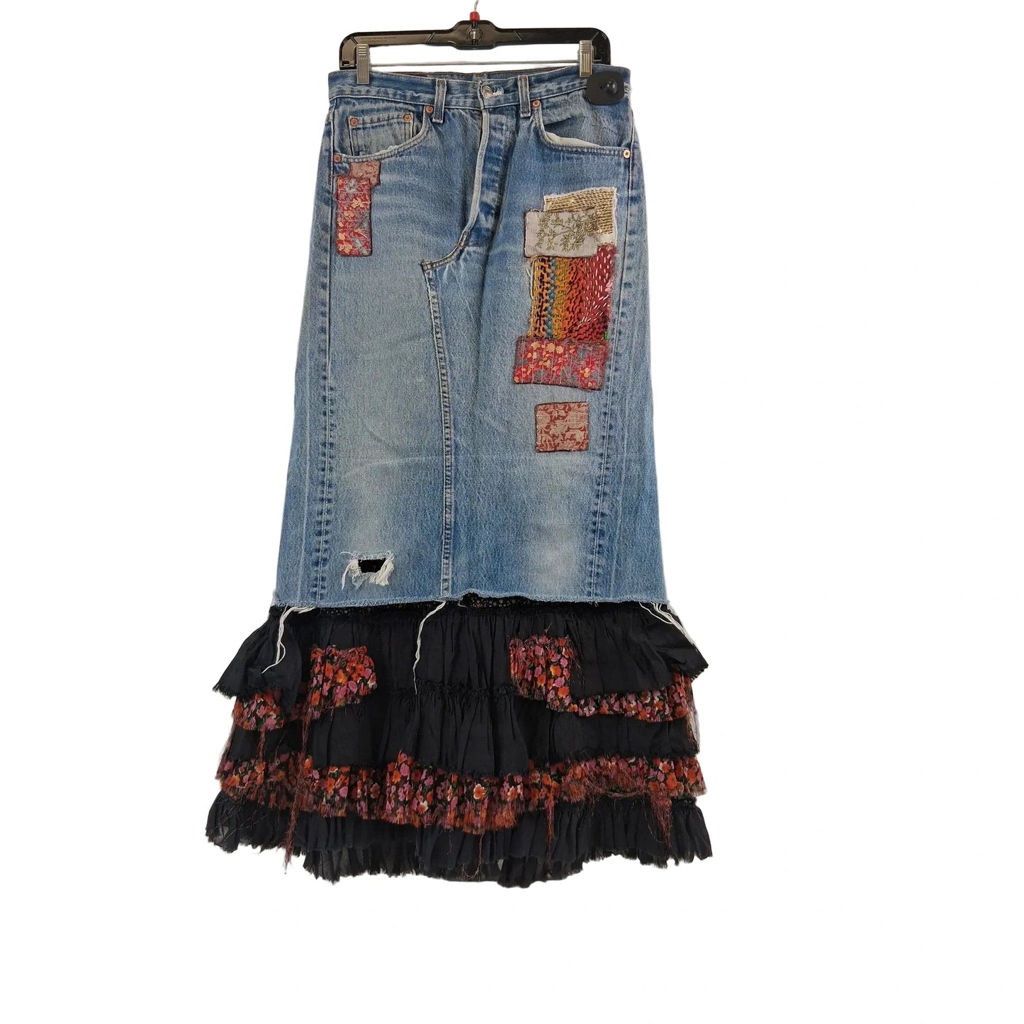 Skirt Maxi By Levis In Blue & Orange, Size: 12