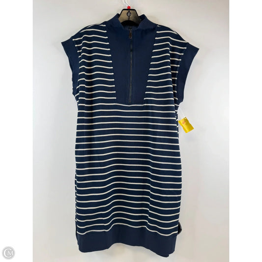 Dress Casual Midi By Entro In Blue & White, Size: L