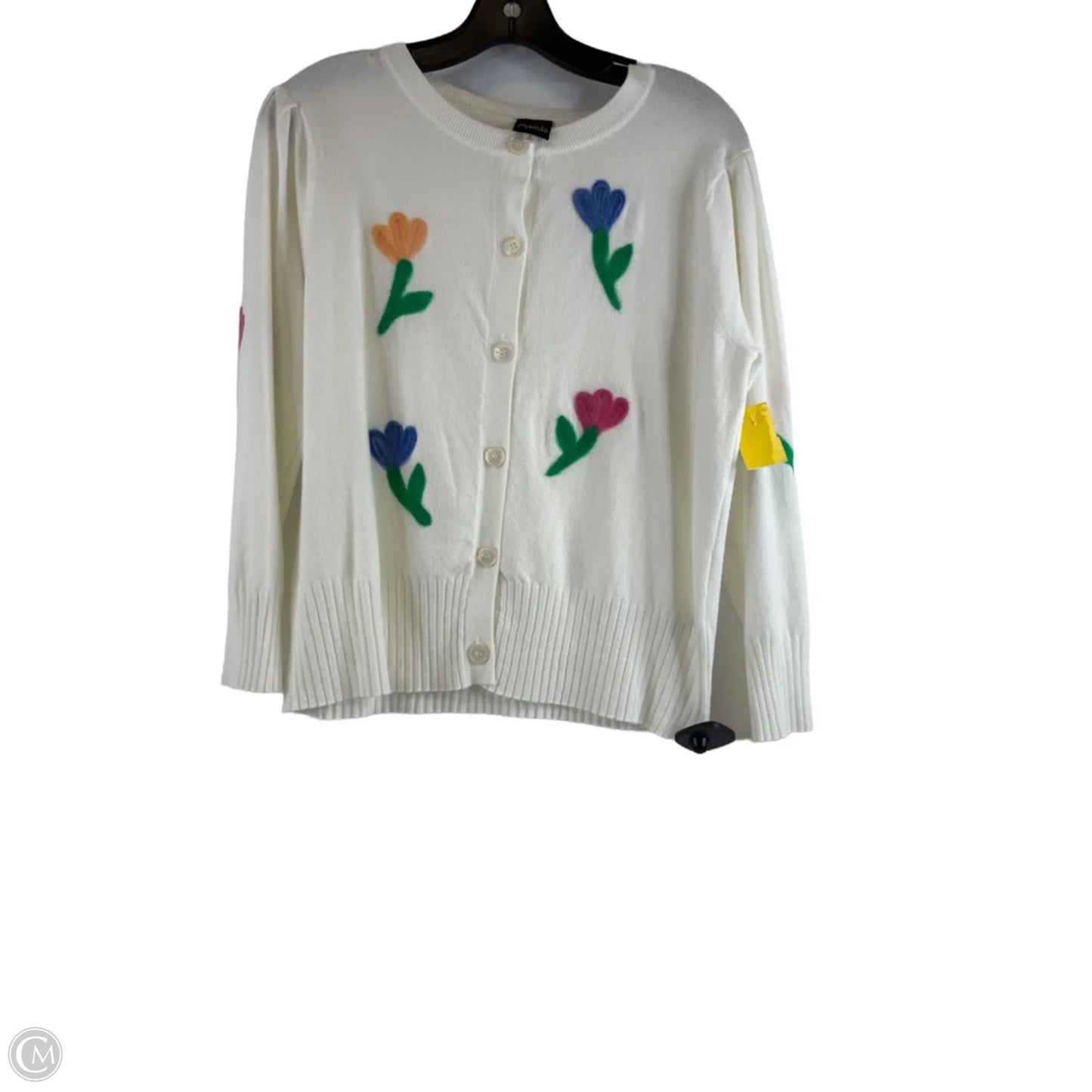 Cardigan By Aaeda In Cream & Green, Size: S