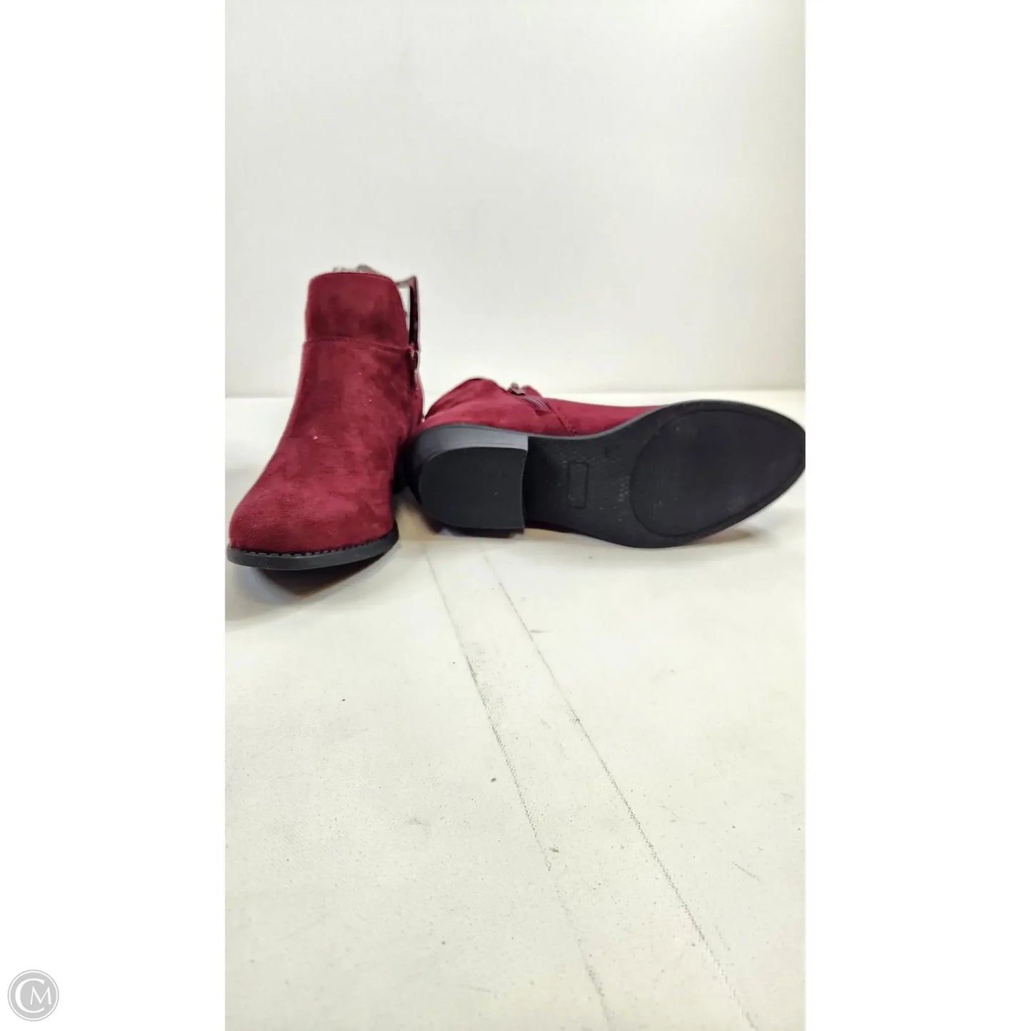 Boots Ankle Heels By Cme In Red, Size: 9