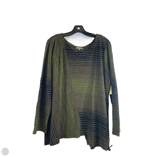Top Long Sleeve By Habitat In Black & Green, Size: L