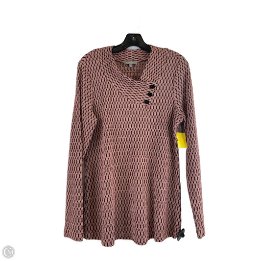 Top Long Sleeve By Habitat In Black & Orange, Size: L