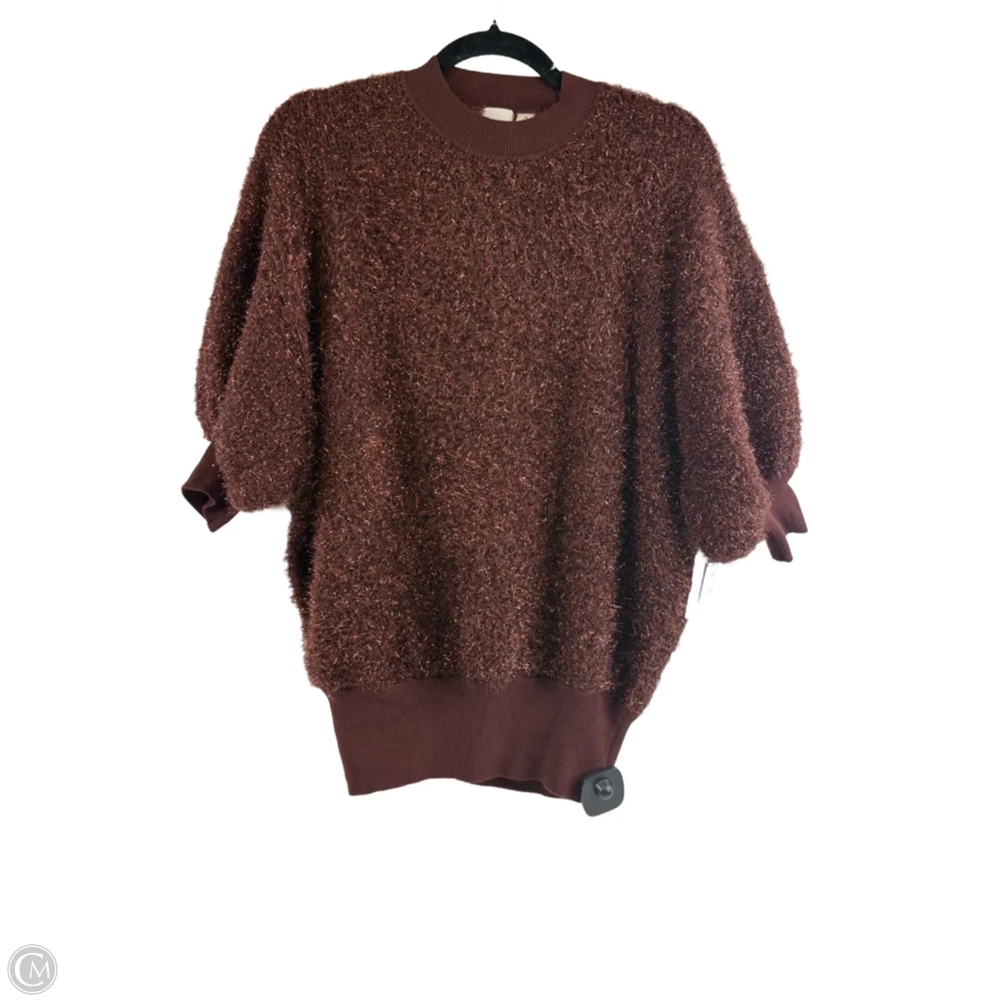 Sweater Short Sleeve By Maeve In Maroon, Size: M