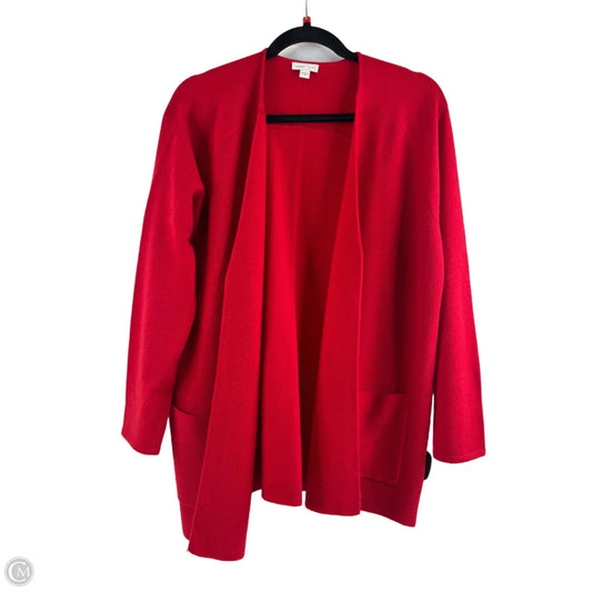 Sweater Cardigan Cashmere By J. Jill In Red, Size: M