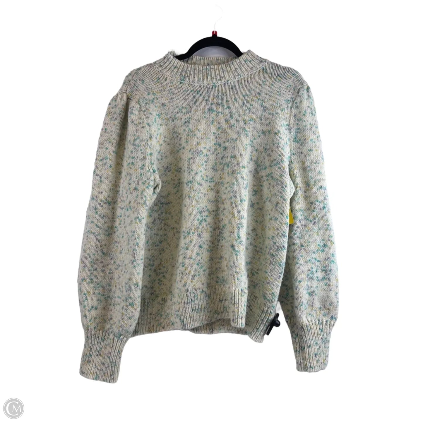 Sweater By Talbots In Green & Yellow, Size: L