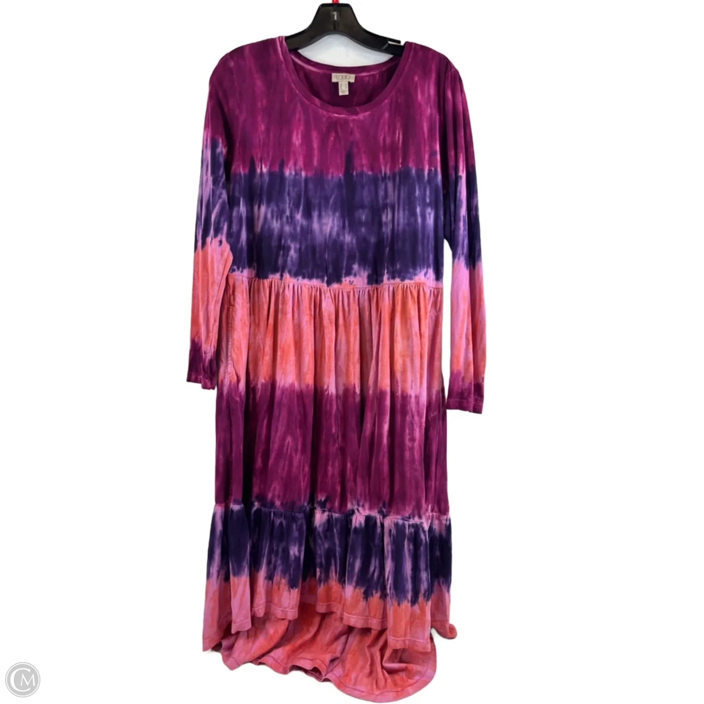 Dress Casual Midi By Logo In Tie Dye Print, Size: S