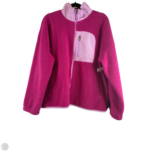 Jacket Fleece By Tek Gear In Yellow, Size: S