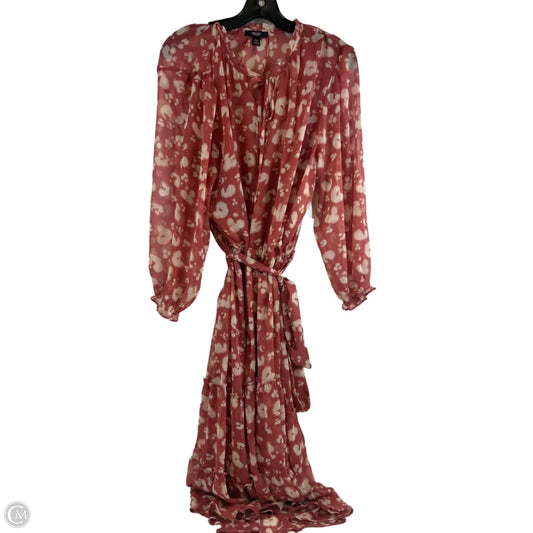 Dress Party Midi By Simply Vera In Cream & Orange, Size: Xxl