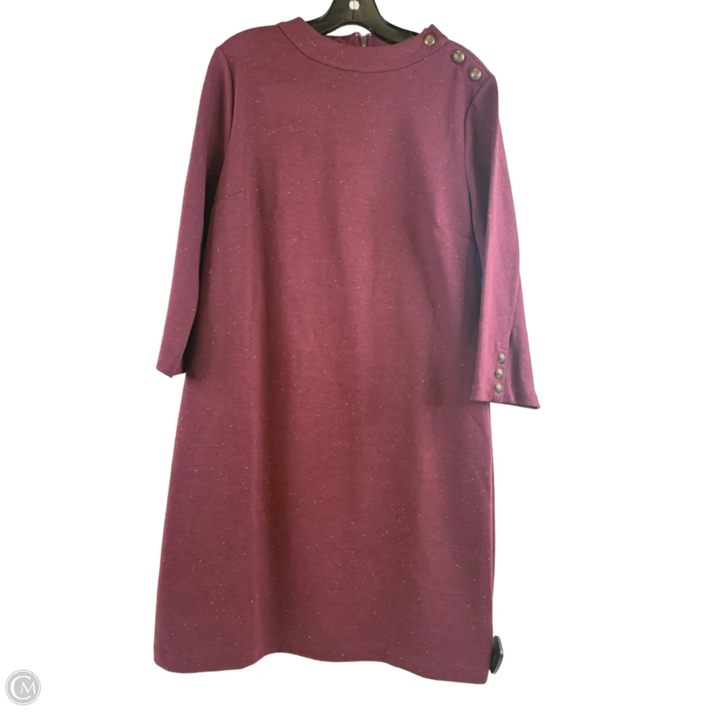 Dress Casual Midi By Talbots In Maroon, Size: L