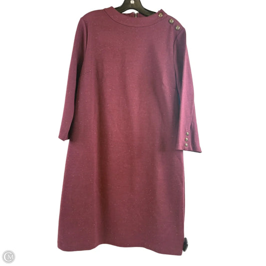 Dress Casual Midi By Talbots In Maroon, Size: L