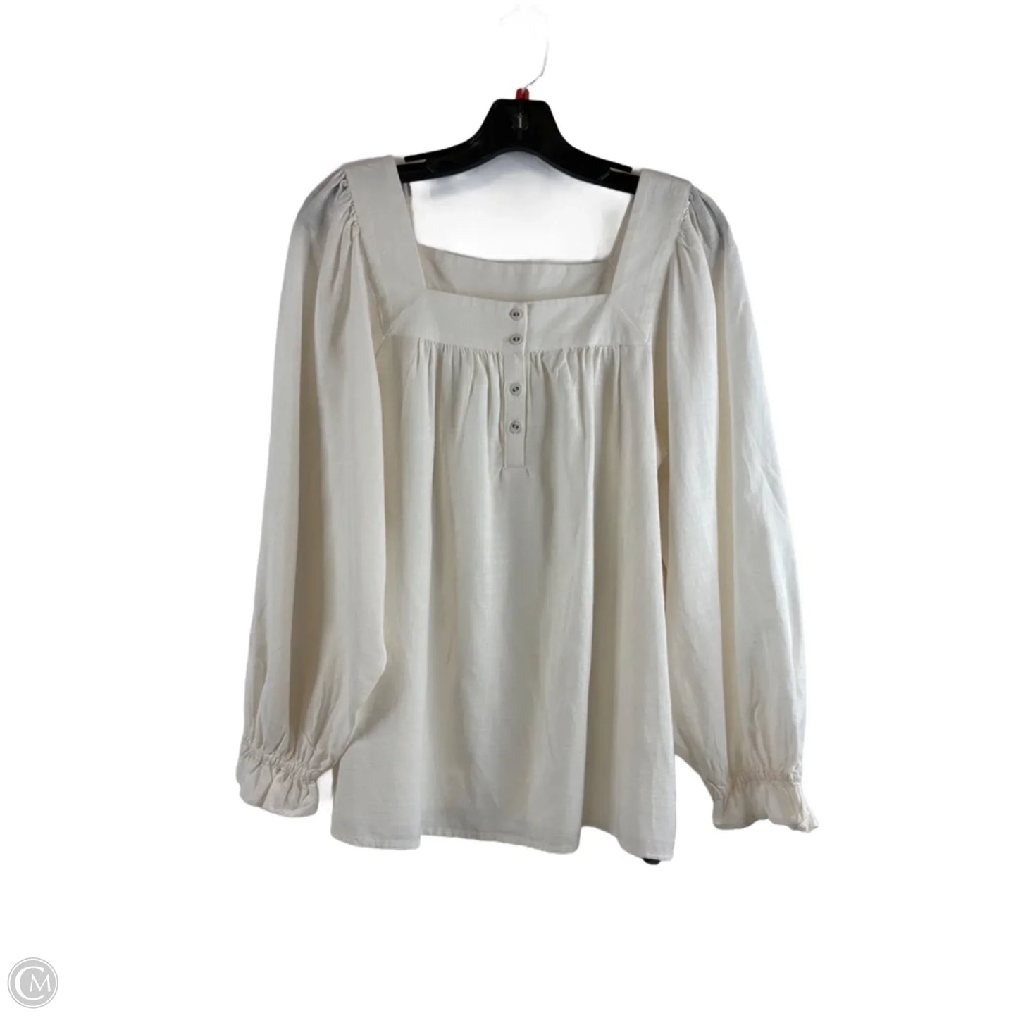 Top Long Sleeve By Lc Lauren Conrad In Cream, Size: Xs