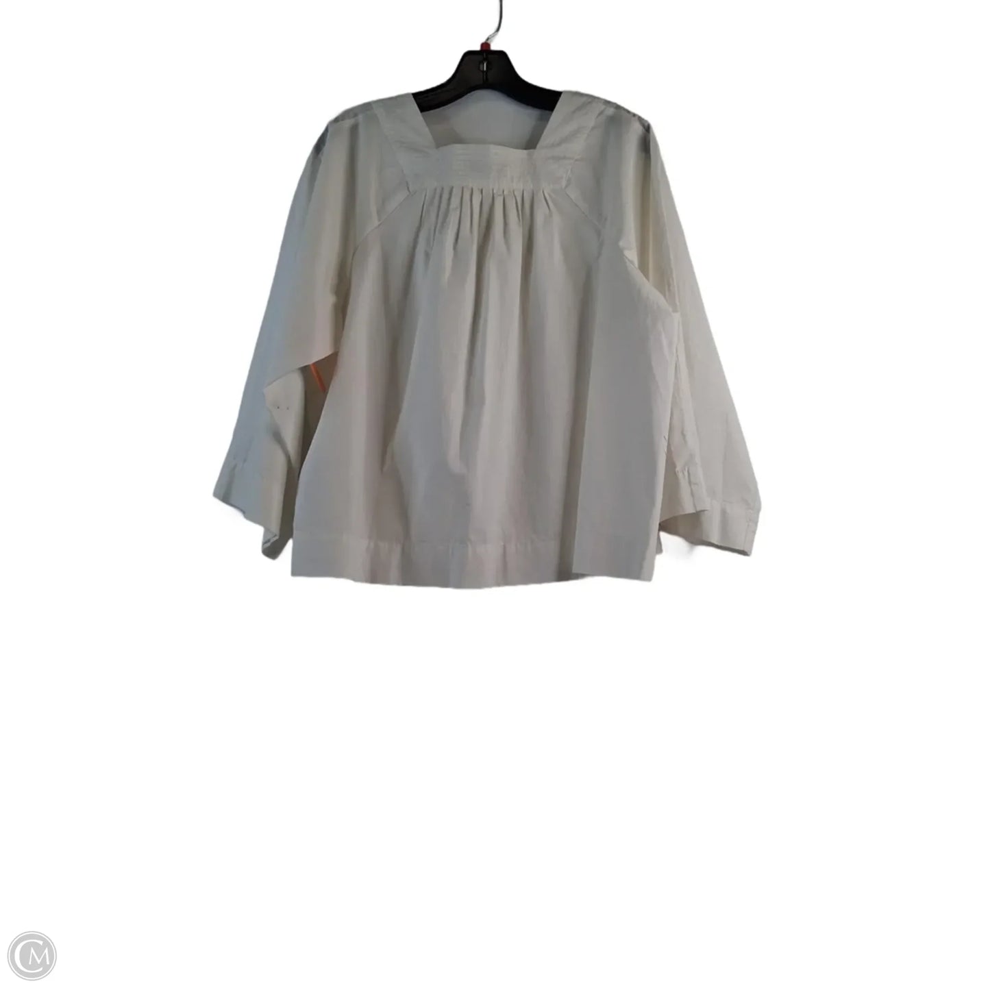 Top Long Sleeve By Madewell In White, Size: S