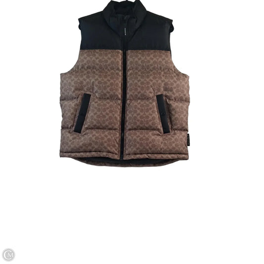 Vest Designer By Coach In Brown, Size: Xl