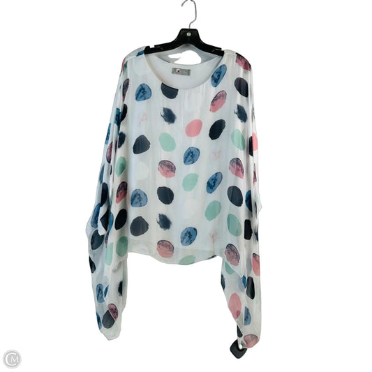 Top Short Sleeve By Clothes Mentor In Blue & White, Size: Osfm