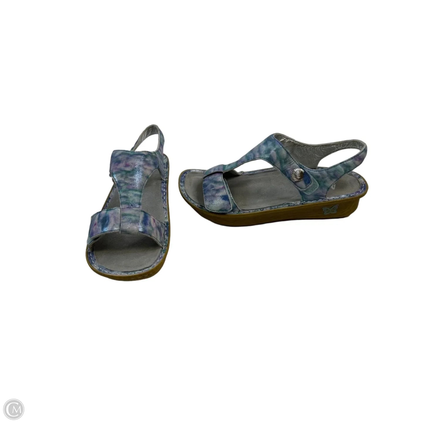 Sandals Heels Wedge By Alegria In Tie Dye Print, Size: 9