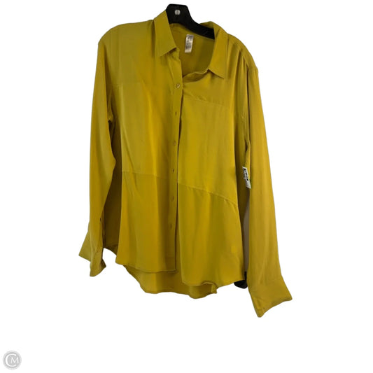 Top Long Sleeve By Spanx In Yellow, Size: L