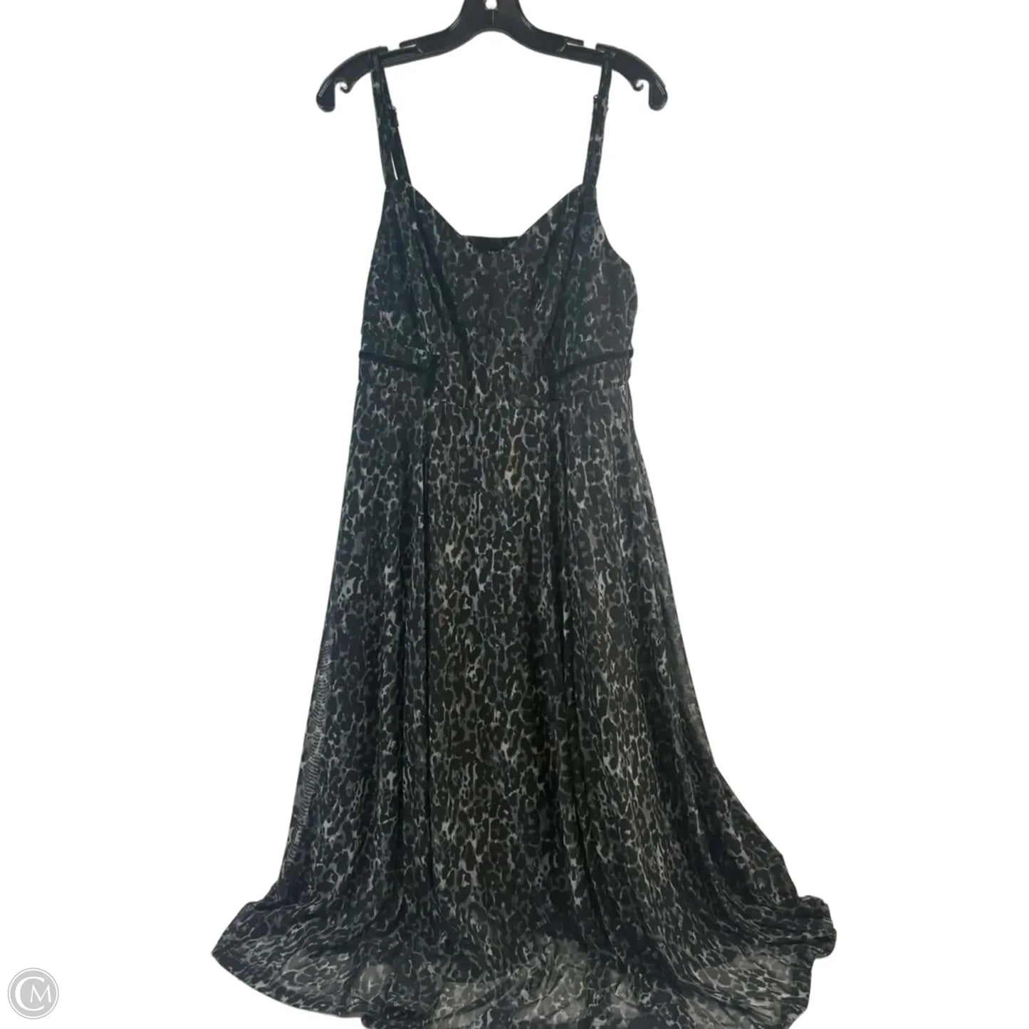 Dress Casual Midi By Torrid In Black & Grey, Size: L