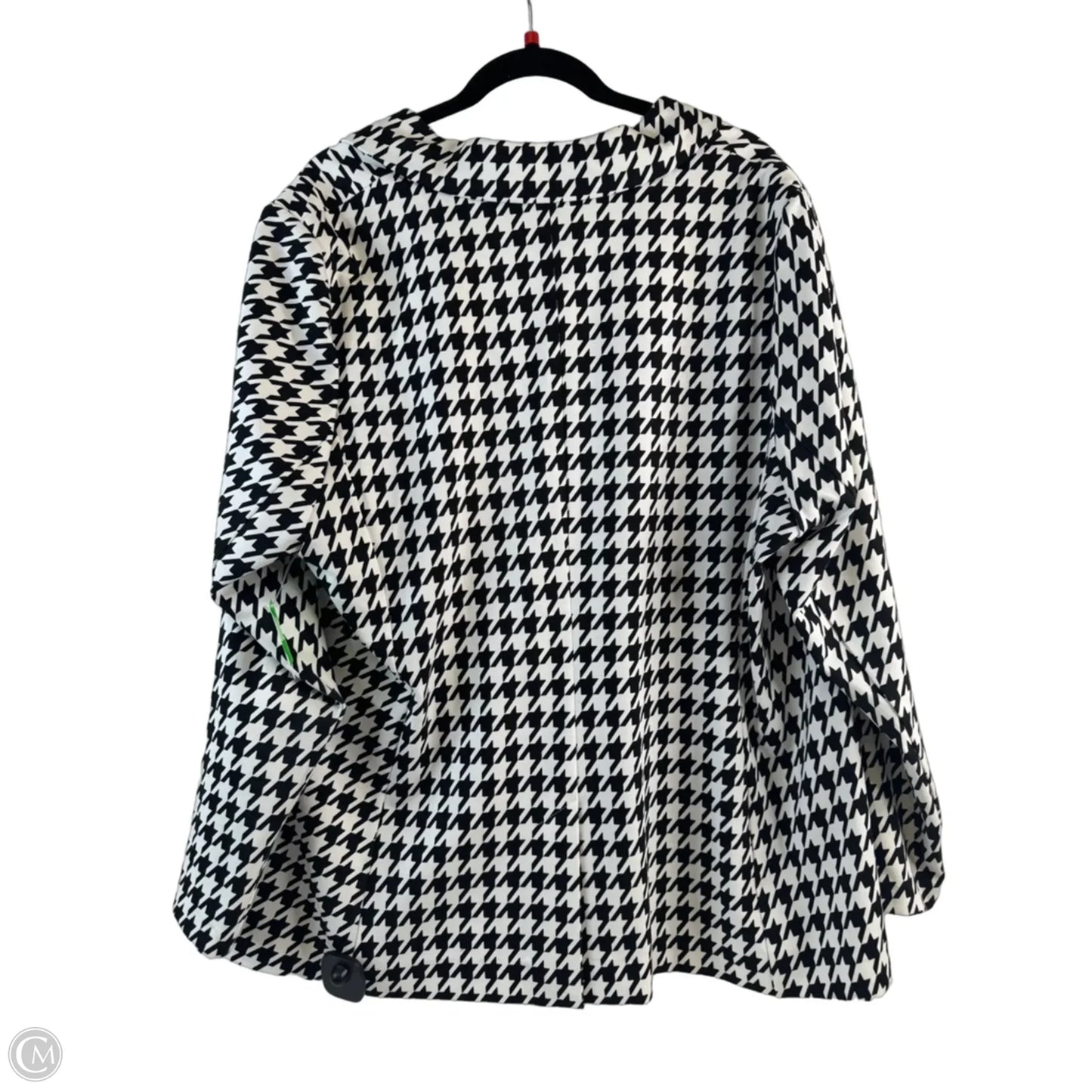 Blazer By Clothes Mentor In Black & White, Size: 2x