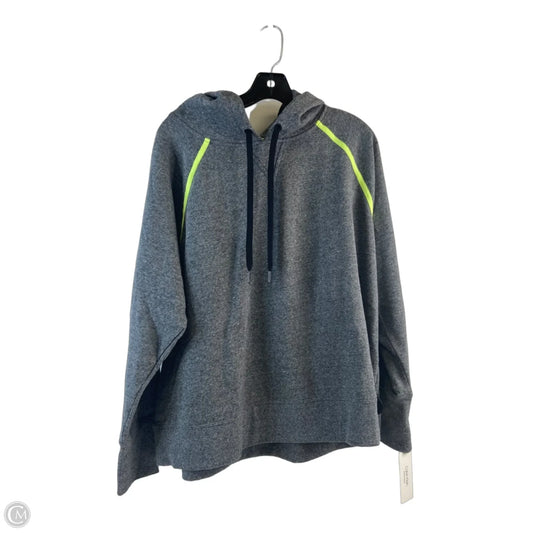 Athletic Sweatshirt Hoodie By Calvin Klein Performance In Grey, Size: 1x