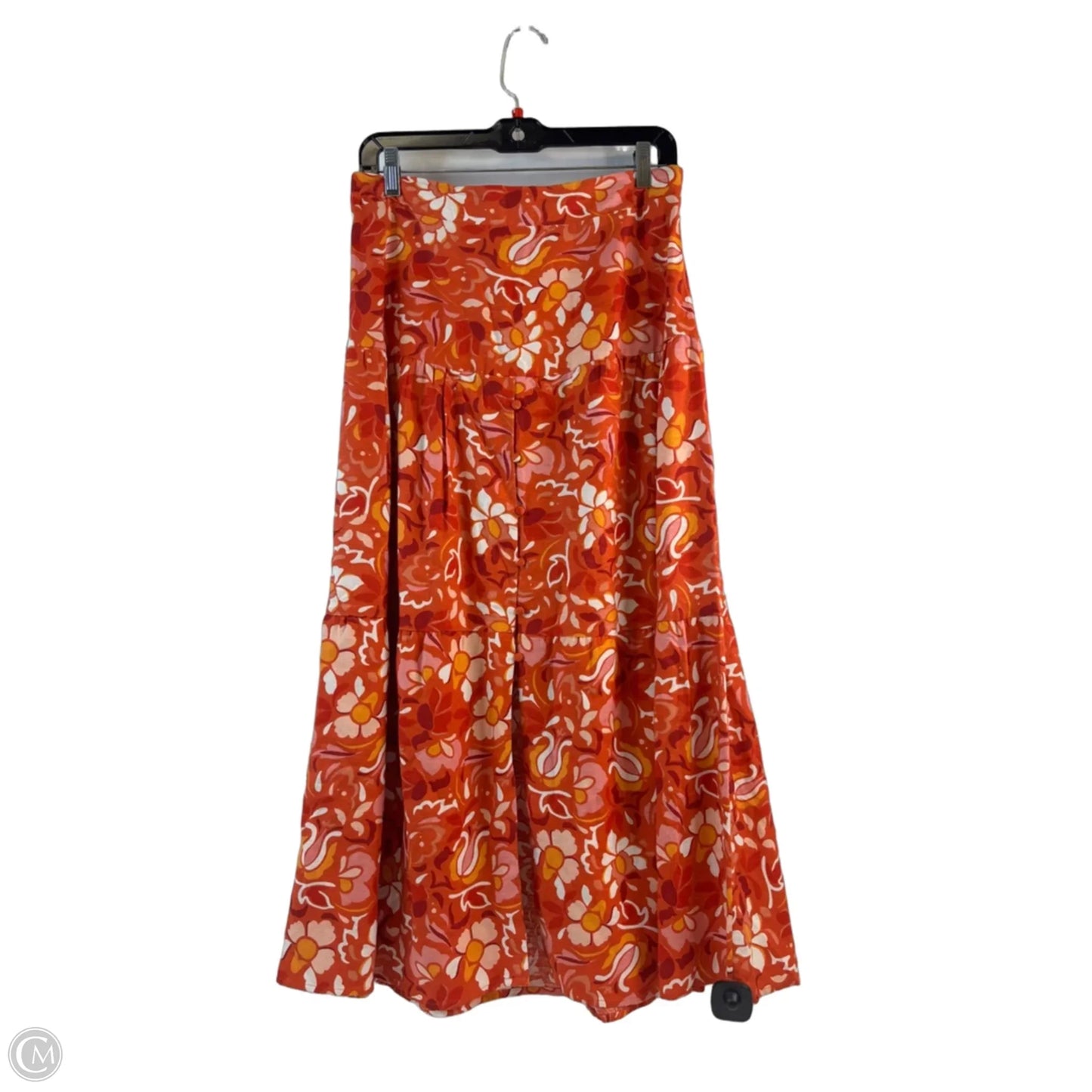 Skirt Midi By Clothes Mentor In Orange, Size: 10