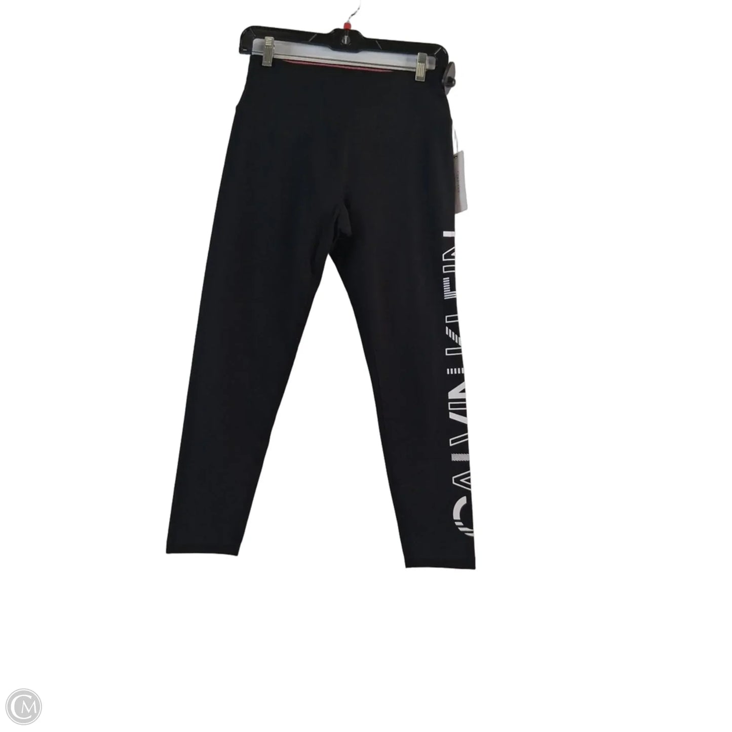 Athletic Leggings By Calvin Klein Performance In Black & White, Size: M