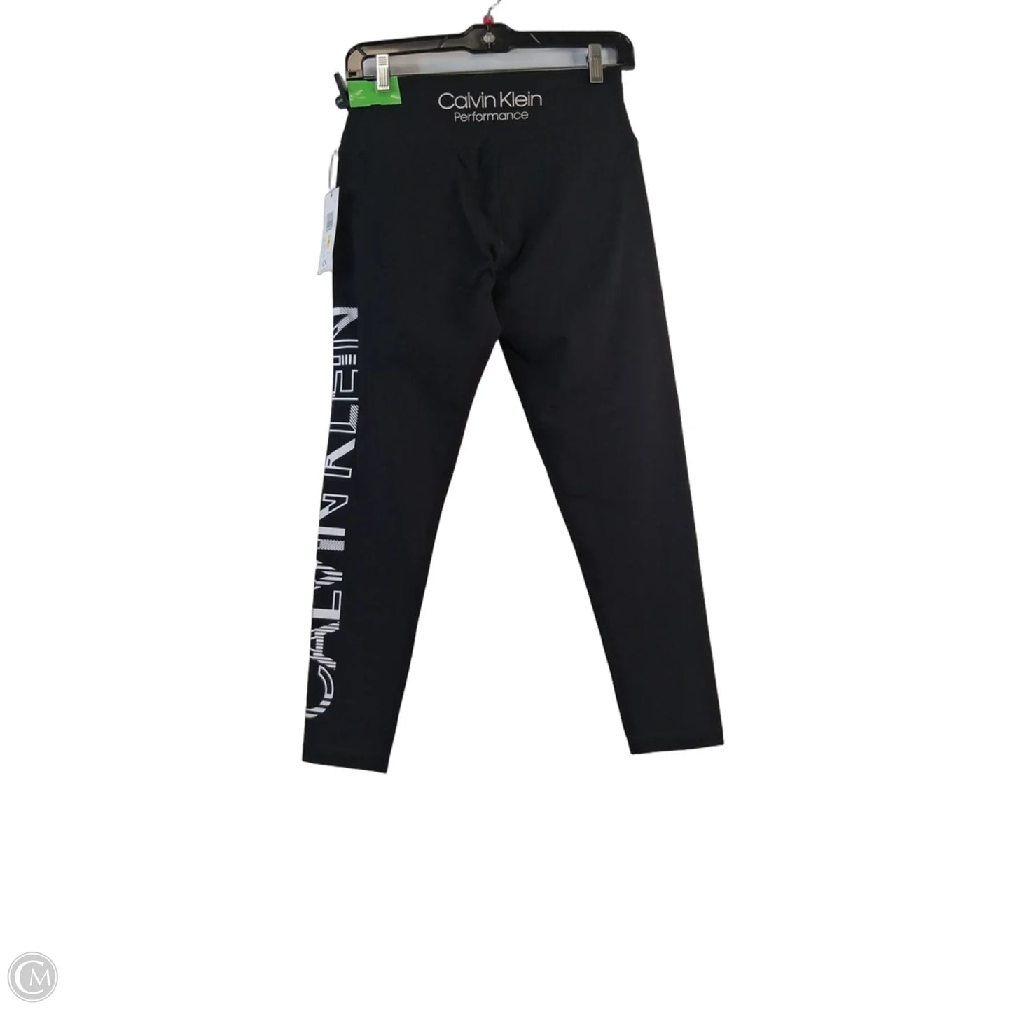 Athletic Leggings By Calvin Klein Performance In Black & White, Size: M