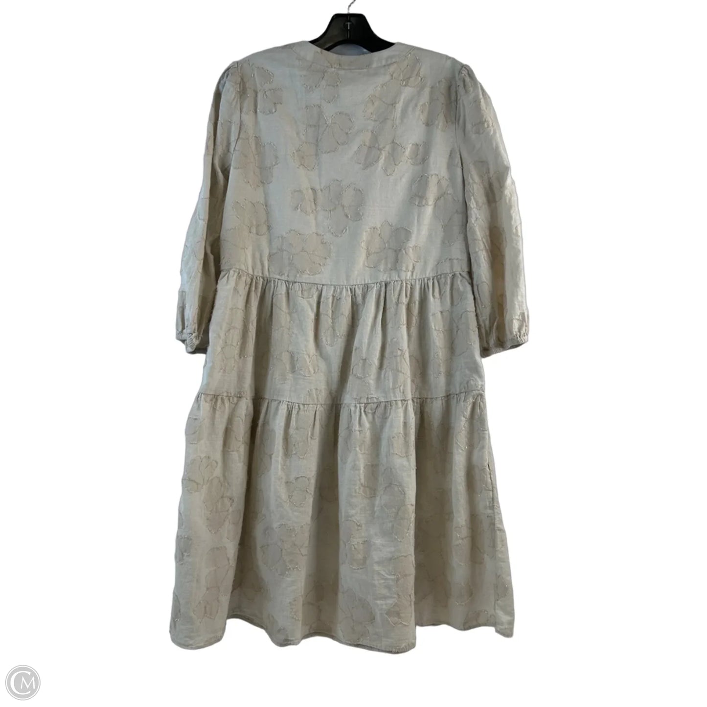 Dress Casual Midi By Chicos In Beige, Size: Xs
