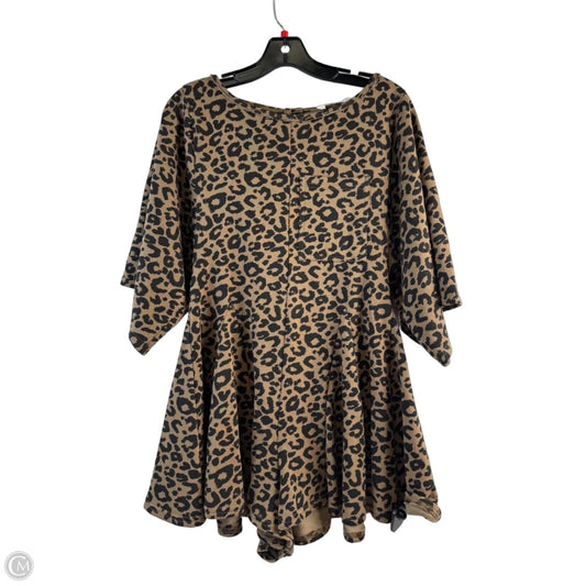 Romper By Clothes Mentor In Leopard Print, Size: S