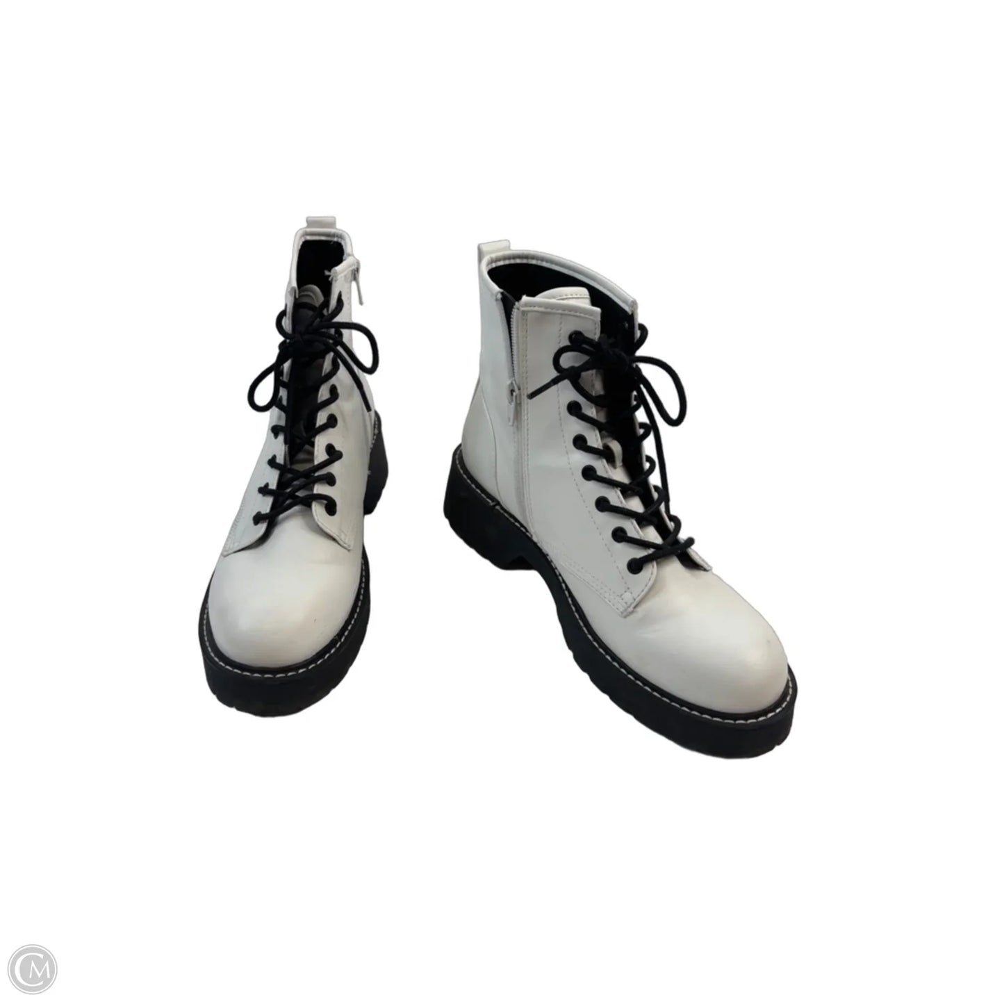 Boots Combat By Madden Girl In White, Size: 10