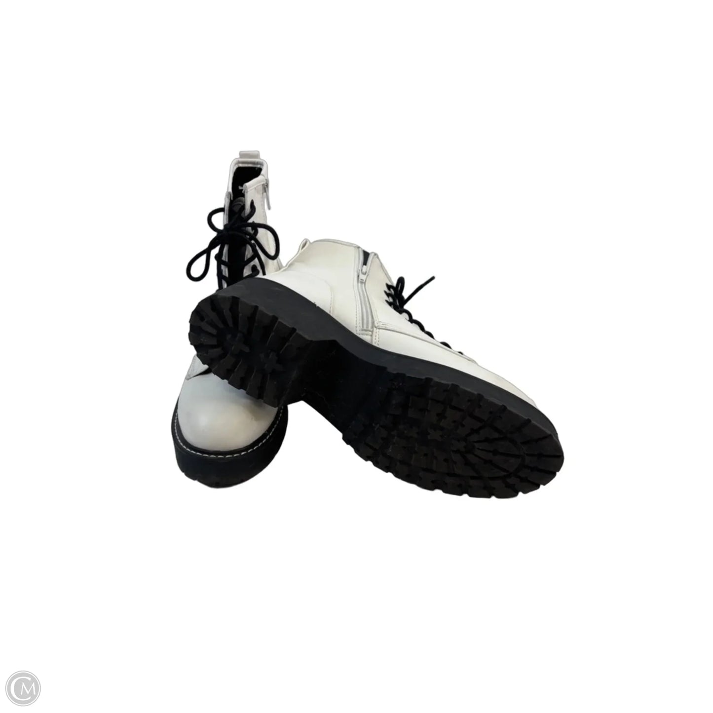 Boots Combat By Madden Girl In White, Size: 10
