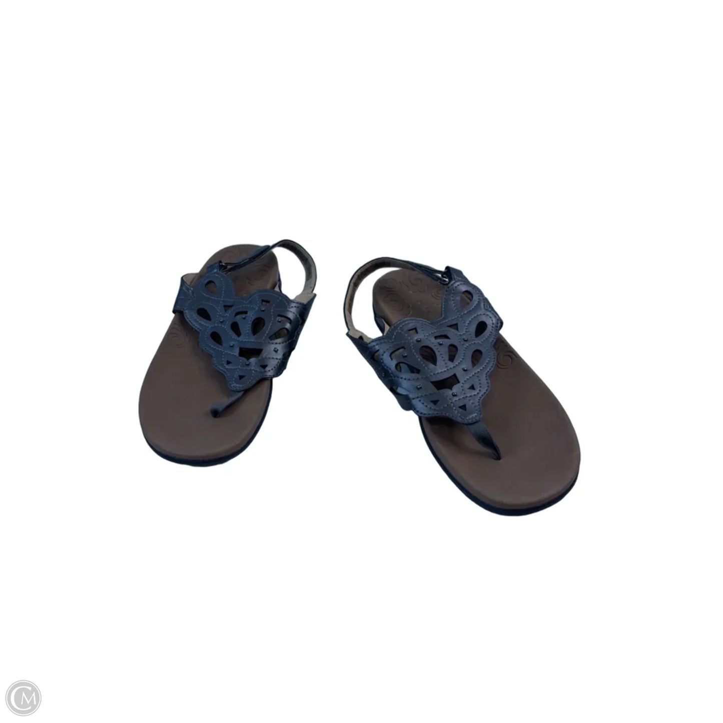 Sandals Flats By Rockport In Silver & Tan, Size: 9