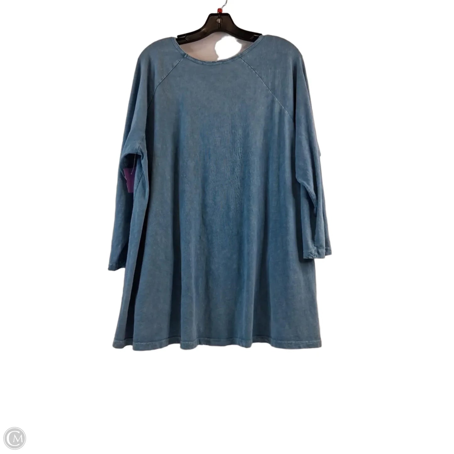 Top 3/4 Sleeve By Jess And Jane In Blue Denim, Size: Xl
