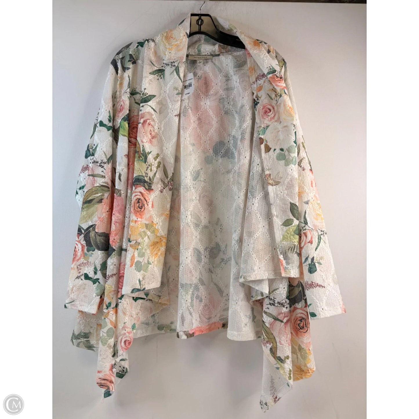Blazer By Clothes Mentor In Floral Print, Size: L