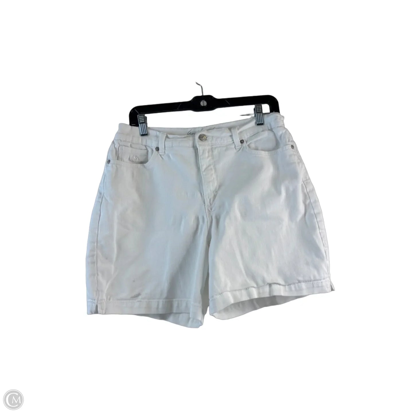 Shorts By Gloria Vanderbilt In White Denim, Size: 12