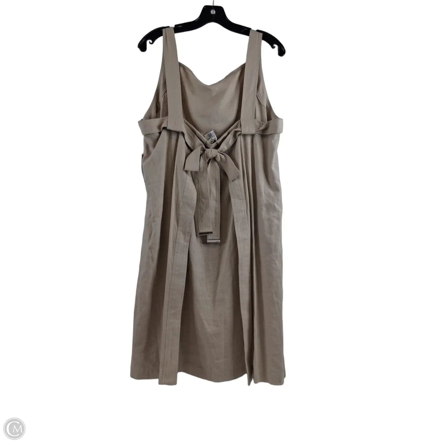 Dress Casual Midi By Dkny In Beige, Size: Xl