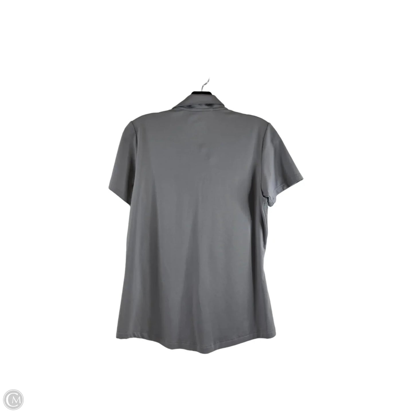 Athletic Top Short Sleeve By Adidas In Grey, Size: S