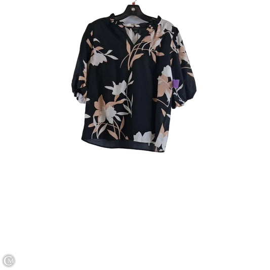 Top Short Sleeve By Ann Taylor In Black & Tan, Size: Sp