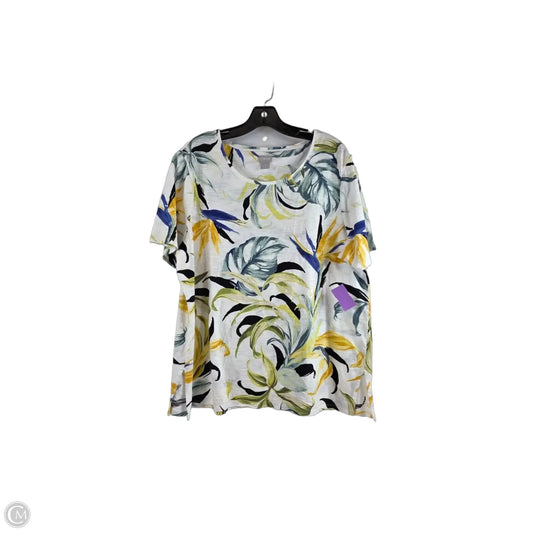 Top Short Sleeve By Chicos In Multi-colored, Size: Xl