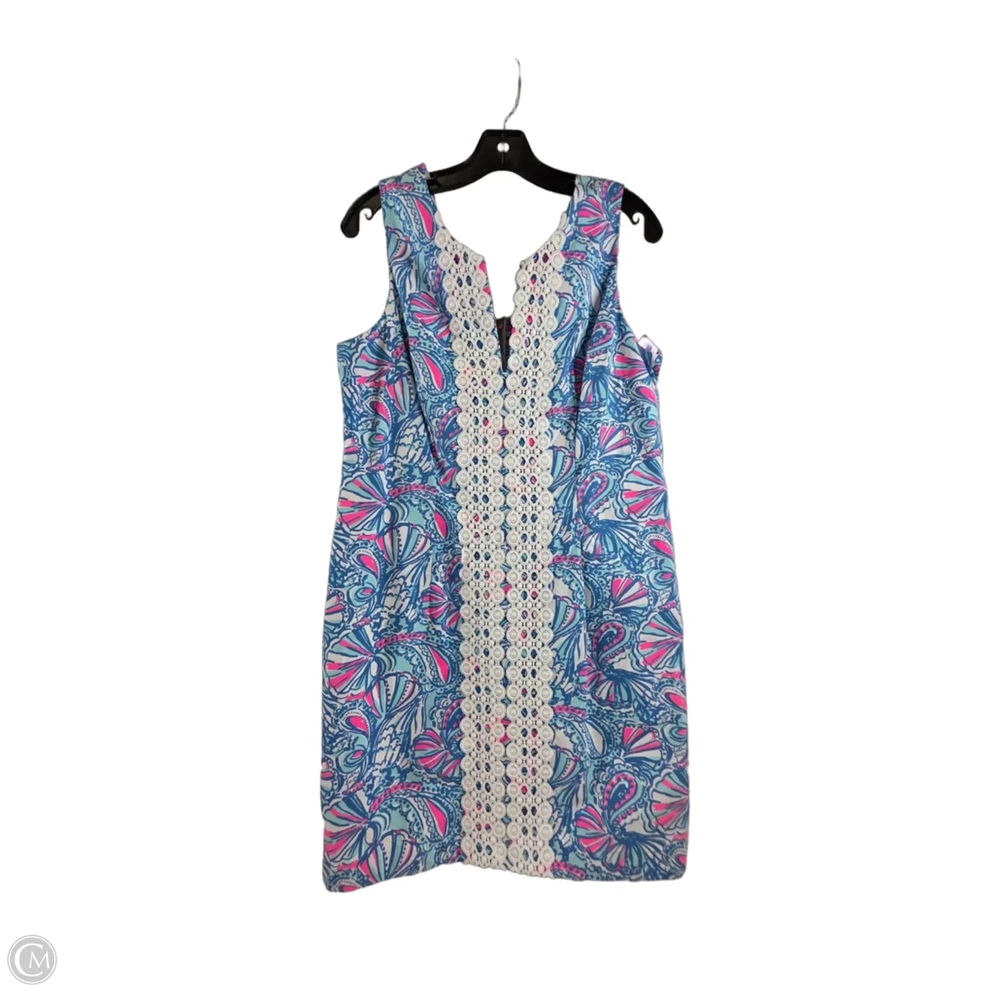 Dress Designer By Lilly Pulitzer In Blue & White, Size: 14