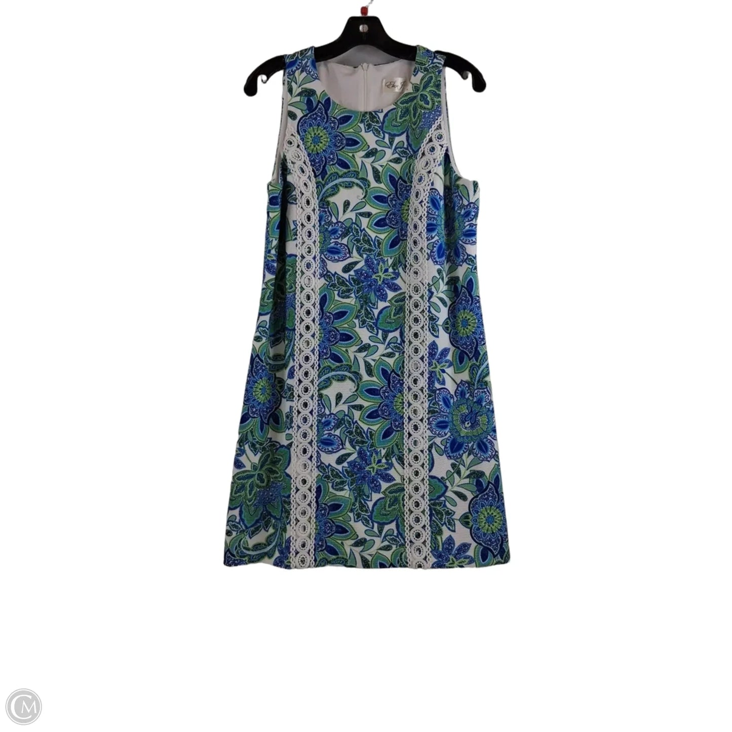 Dress Casual Midi By Eliza J In Blue & White, Size: M