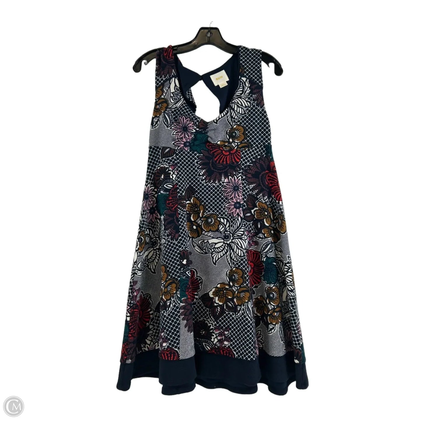 Dress Casual Midi By Maeve In Blue & White, Size: S