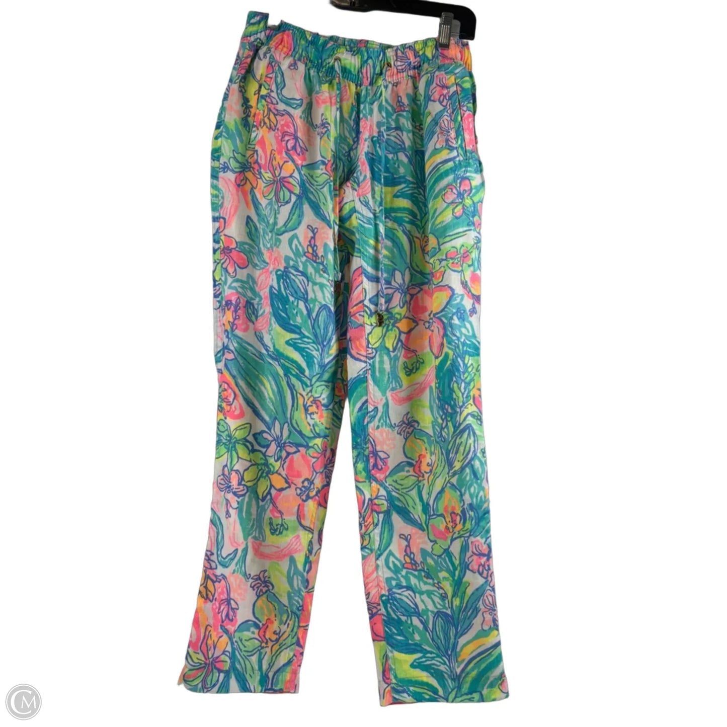 Pants Designer By Lilly Pulitzer In Blue & Pink, Size: Xs