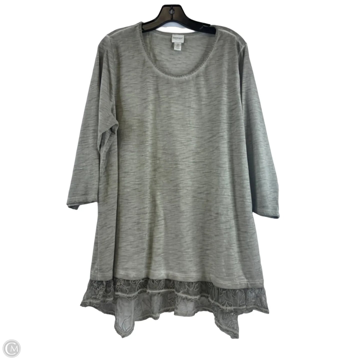 Top 3/4 Sleeve By Zenergy By Chicos In Green, Size: Xl