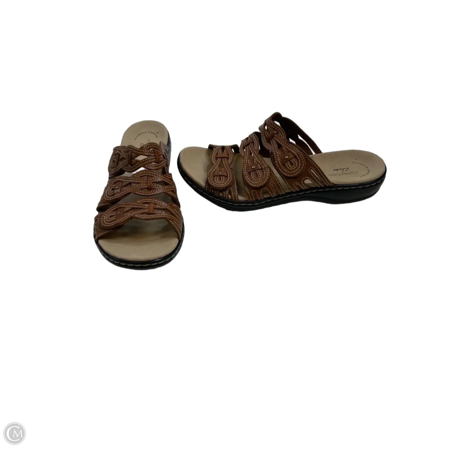 Shoes Flats By Clarks In Brown, Size: 8